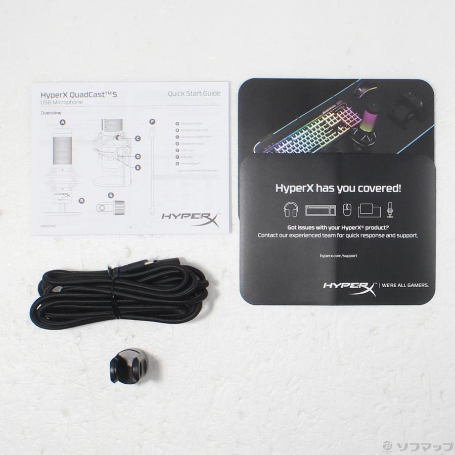 ［中古美品］HyperX QuadCast USBマイク［格安］ 中古〕HYPERX HyperX QuadCast S USBコンデンサーゲーミングマイク