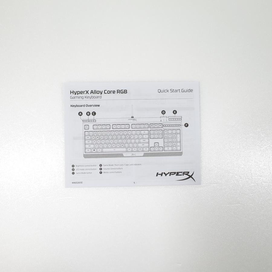 〔中古〕HYPERX  ゲーミングキーボード Alloy Core RGB 4P4F5AJ#ABJ |  | 02