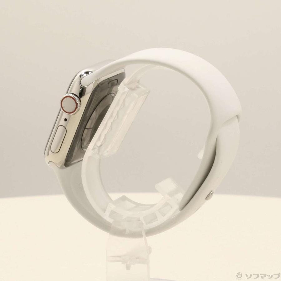 〔中古〕Apple(アップル)  Apple Watch Series 5 GPS + Cellular 40mm ステンレススチールケース ホワイトスポーツバンド | Apple | 02