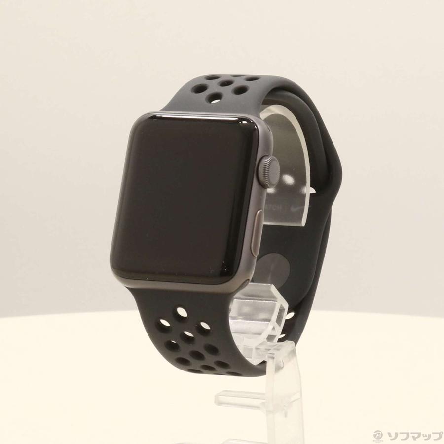 〔中古〕Apple(アップル)  Apple Watch Series 3 Nike+ GPS 42mm スペースグレイアルミニウムケース アンスラサイト／ブラックNikeスポーツバンド | Apple | 01
