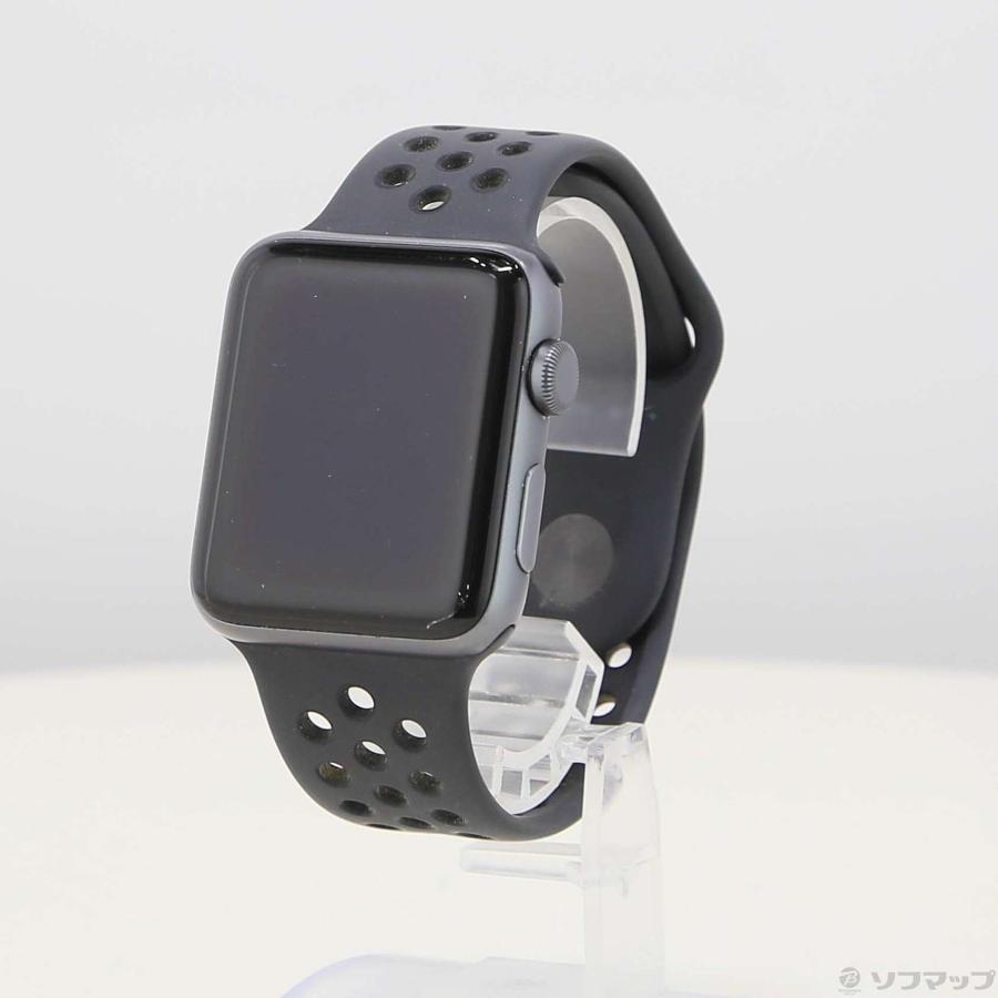 〔中古〕Apple(アップル)  Apple Watch Series 3 Nike+ GPS 42mm スペースグレイアルミニウムケース アンスラサイト／ブラックNikeスポーツバンド | Apple | 01