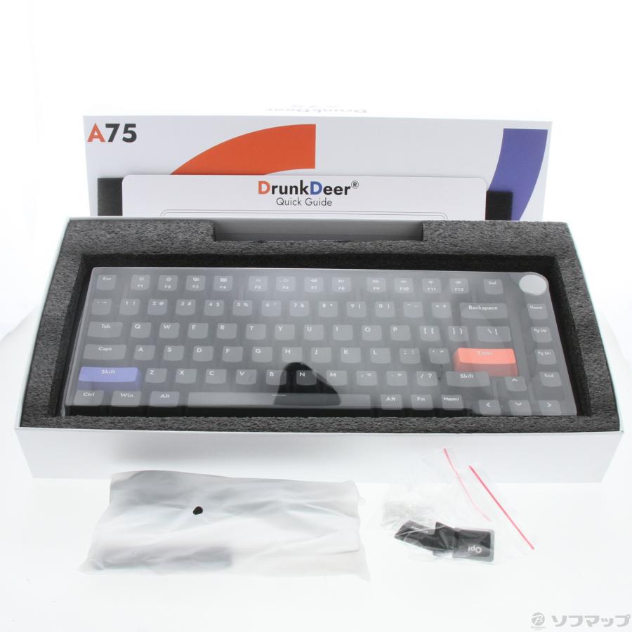 〔中古〕ＤＲＵＮＫＤＥＥＲ  〔展示品〕 DrunkDeer A75 Black(ABS Keycaps) 白軸 |  | 01