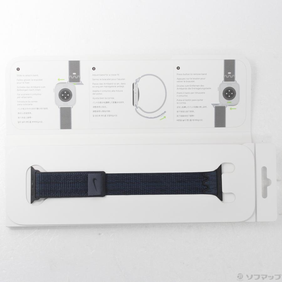 〔中古〕Apple(アップル)  〔展示品〕 46mmケース用ブラック／ブルーNikeスポーツループ MYJD3FE／A | Apple | 01