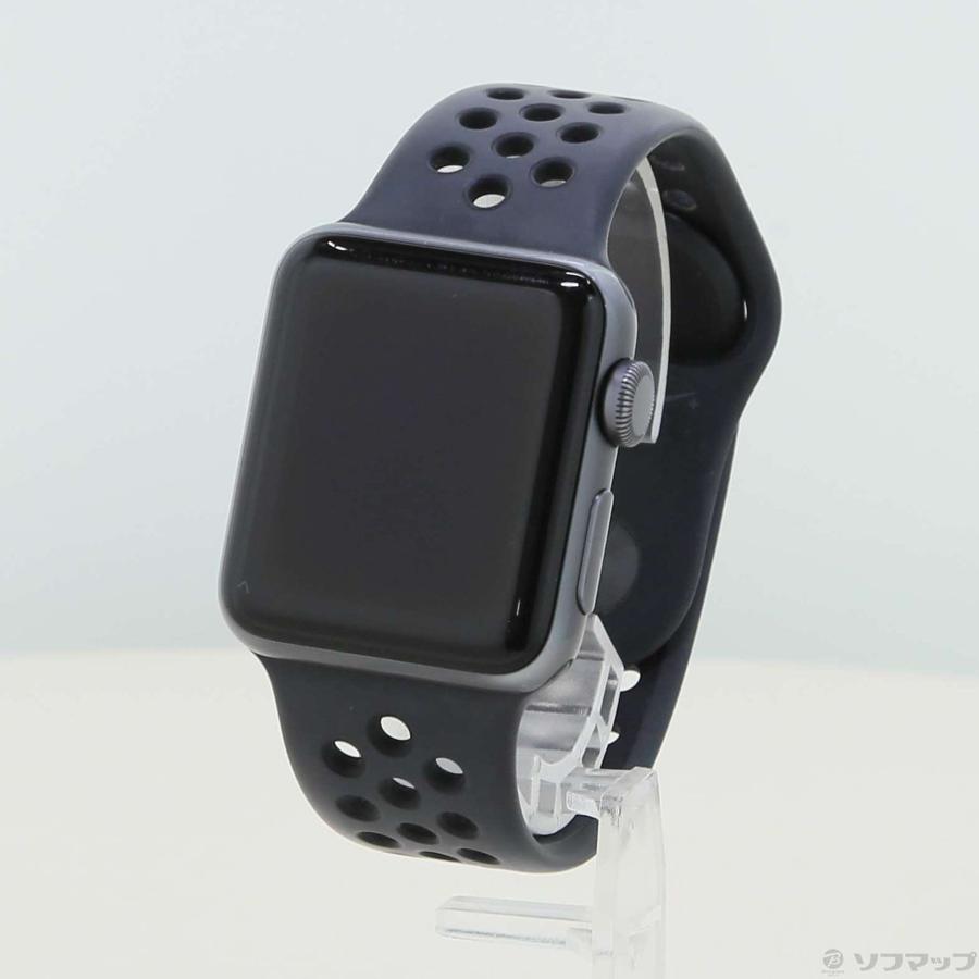 〔中古〕Apple(アップル)  Apple Watch Series 3 Nike+ GPS 38mm スペースグレイアルミニウムケース アンスラサイト／ブラックNikeスポーツバンド | Apple | 01