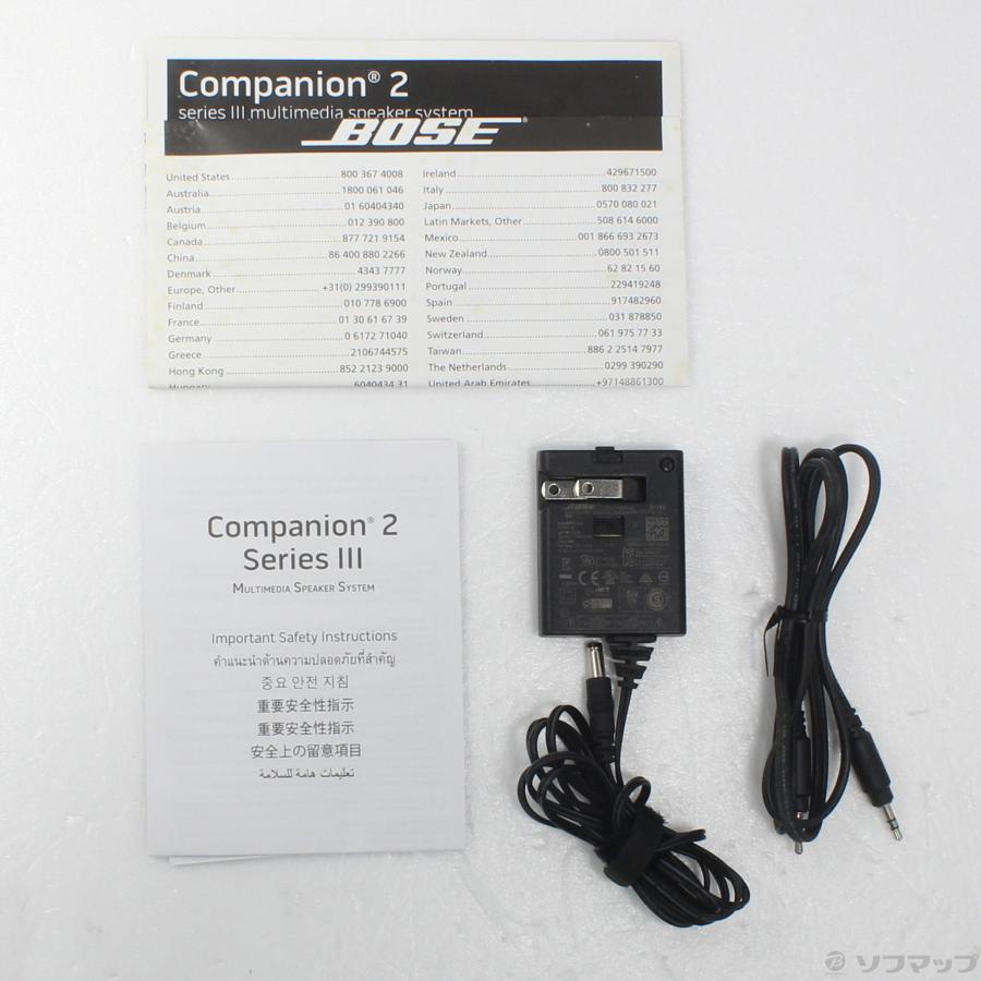 〔中古〕BOSE(ボーズ)  期間特価対象品 Companion2 series III ブラック | BOSE | 05