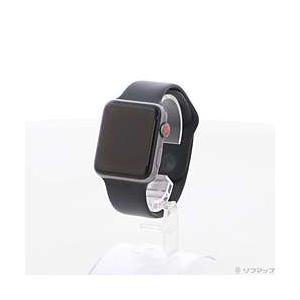 〔中古〕Apple(アップル)  Apple Watch Series 3 GPS + Cellular 42mm スペースグレイアルミニウムケース ブラックスポーツバンド | Apple