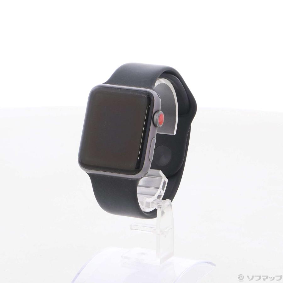 〔中古〕Apple(アップル)  Apple Watch Series 3 GPS + Cellular 42mm スペースグレイアルミニウムケース ブラックスポーツバンド | Apple | 01