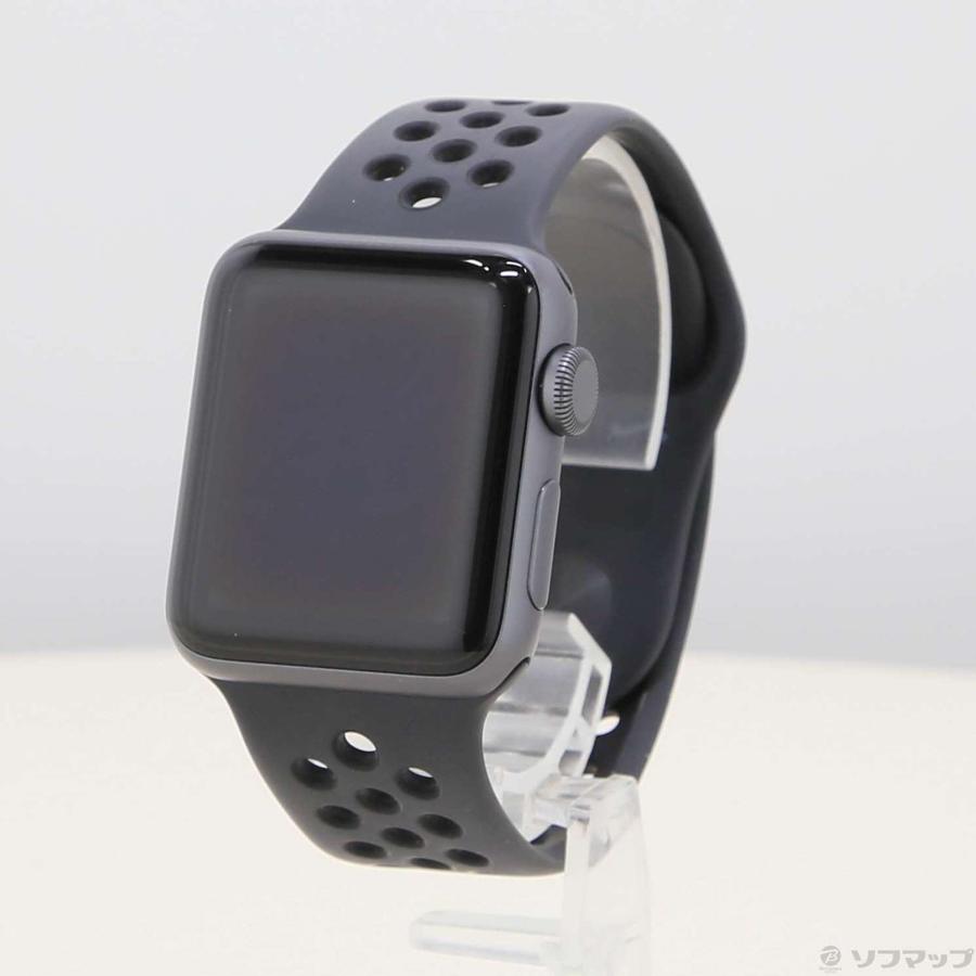 〔中古〕Apple(アップル)  Apple Watch Series 3 Nike+ GPS 38mm スペースグレイアルミニウムケース アンスラサイト／ブラックNikeスポーツバンド | Apple | 01