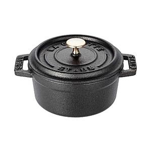 STAUB ホーロー鍋 「ミニピコココットラウンド」（200ml）　40500-101 ブラック 【864】 | 