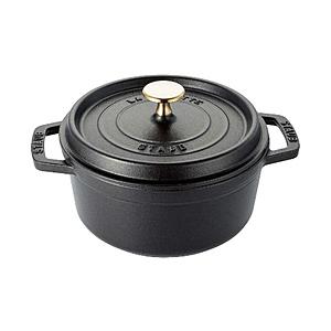 STAUB ホーロー鍋 「ピコココットラウンド」（1.7L）　40509-485 ブラック 【864】 | 