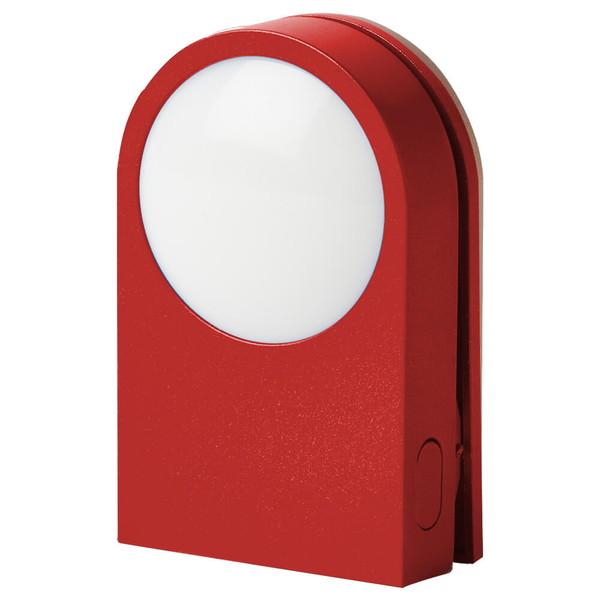 LEXON LUCIE ウェアラブルLEDクリップ 点灯または点滅 耐雨性IPX4 約1.5メートルまで視認可能 最大点灯可能時間： 最大12時間  レッド LL121R ［防水対応］ | 