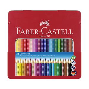ファーバーカステル カラーグリップ水彩色鉛筆(缶入)  24色セット 112423 | 