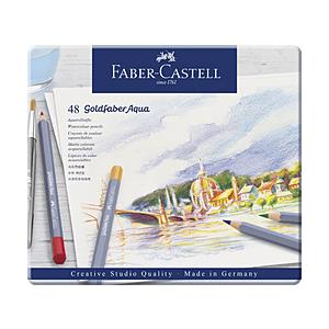 ファーバーカステル ゴールドファーバーアクア 水彩色鉛筆(缶入)  48色セット 114648 | 