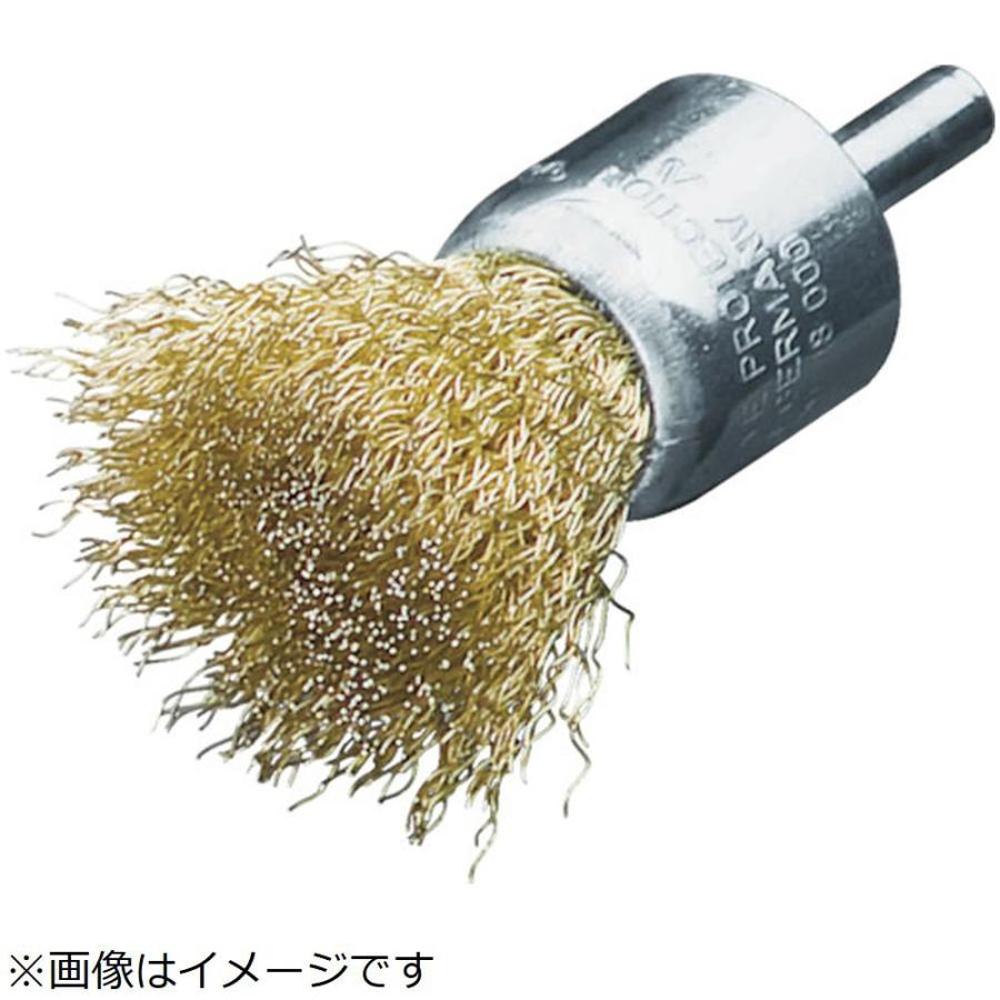 LESSMANN ＬＥＳＳＭＡＮＮ　軸付エンド型ブラシ　高張度真鍮波線０．２５　Φ３０ | 