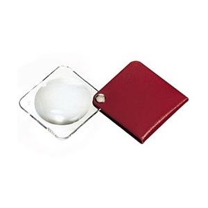 エッシェンバッハ ハンディルーペ角形50mm径／3.5倍（ダークレッド）　1752150 【852】 | ESCHENBACH