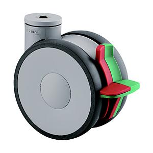 テンテキャスター テンテキャスター　高性能旋回双輪キャスターＬＩＮＥＡ（ウレタン車輪）   594CUAP150P30-13 | 