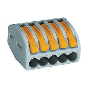 ワゴジャパン WF-5　より線・単線接続可能コネクタ　5穴用　40個入り　WF5 | 