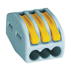 ワゴジャパン WAGO　WF−3　より線・単線接続可能コネクタ　3穴用　8個入 WF-3BP | 