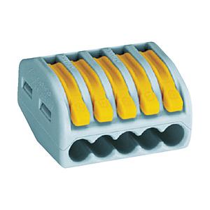 ワゴジャパン WAGO　WF−5　より線・単線接続可能コネクタ　5穴用　5個入 WF-5BP | 