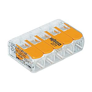ワゴジャパン WAGO　WFR−5　より線・単線ワンタッチ接続可能コネクタ　5穴用　25個入り WFR-5 | 