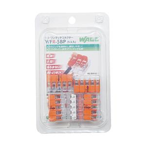 ワゴジャパン WAGO　WFR−5　より線・単線ワンタッチ接続可能コネクタ　5穴用　5個入り WFR-5BP | 