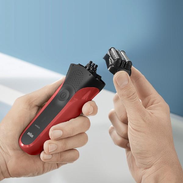 ブラウン 300s-R メンズシェーバー シリーズ3 本体：ブラック/レッド ヘッド：ブラック [3枚刃 /国内・海外対応] [振込不可] | BRAUN | 04