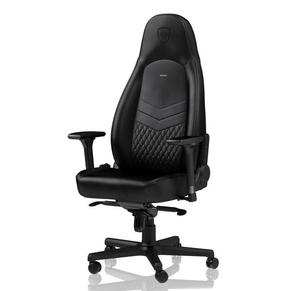 【送料無料】 NOBLECHAIRS NBL-ICN-RL-BLA-SGL ゲーミングチェア ICON Real Leather ブラック |  | 20
