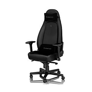 【送料無料】 NBL-ICN-PU-BED-SGL ゲーミングチェア ICON - BLACK EDITION マットブラック ［アームレストあり /ロッキングあり /リクライニングあり］ | 