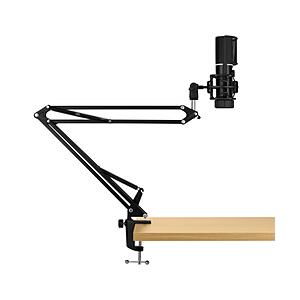 Streamplify MIC-48-RGB-MA-BK ゲーミングマイク＋マイクアーム  ヘッドホン出力φ3.5mm搭載 MIC ARM(Chrome/Mac/Windows11対応) ブラック [USB-C＋USB-A] | 