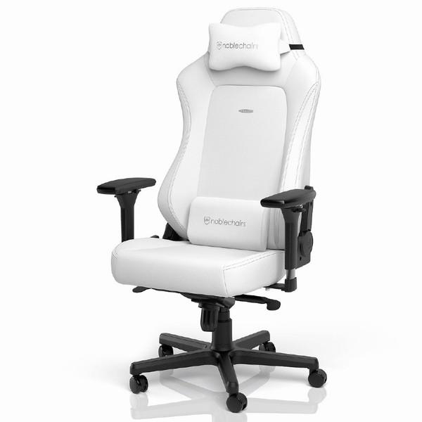 【送料無料】 NOBLECHAIRS NBL-HRO-PU-WED-SGL ゲーミングチェア [W670ｘD550ｘH1275〜1340mm] HERO - WHITE EDITION ピュアホワイト | 