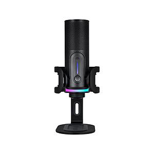 Streamplify MIC-PRO-192-RGB-ST-BK ゲーミングマイク ヘッドホン出力φ3.5mm搭載 MIC PRO(Chrome/Mac/Windows11対応) ブラック [USB-C＋USB-A] | 