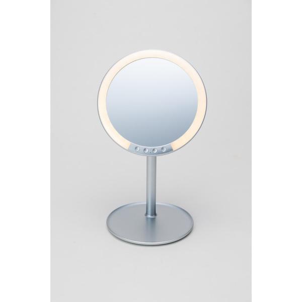 堀内鏡工業 ナピュアLEDスタンドミラー  シルバー HL-01 |  | 02