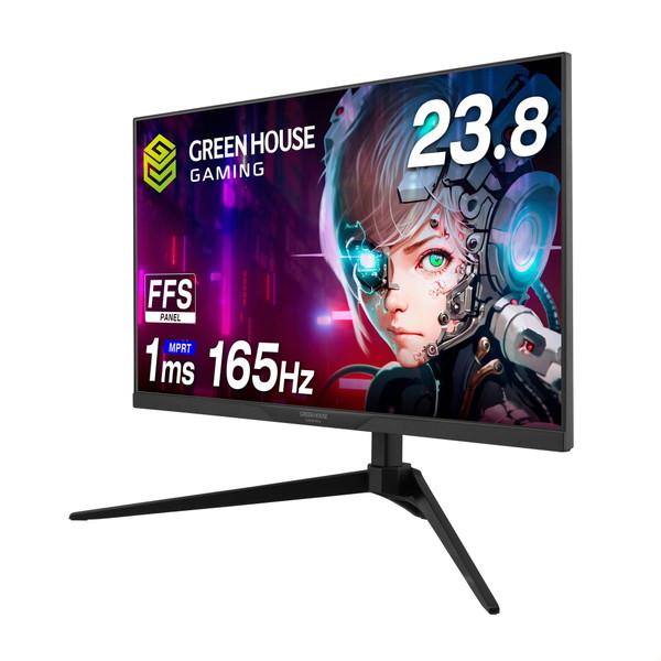 GREEN HOUSE(グリーンハウス) GH-GLCC238B-BK ゲーミングモニター  ブラック ［23.8型 /フルHD(1920×1080) /ワイド /165Hz］ | GREEN HOUSE（パソコン） | 01