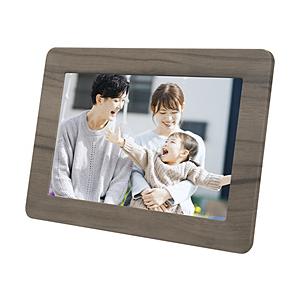 GREEN HOUSE(グリーンハウス) 無線LAN対応10型ワイドデジタルフォトフレーム  ウォールナット  ウォールナット GH-WDF10A-WN ［10.1インチ /Wi-Fi対応］ | GREEN HOUSE（パソコン）