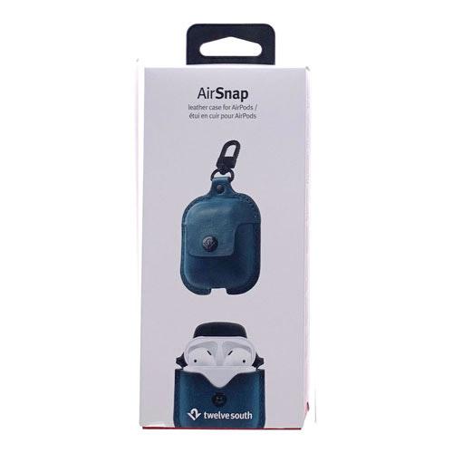 TWELVESOUTH AirSnap for AirPods - ディープティール AirPods(エアーポッズ)本革 レザーケース 充電OK 落下防止 カラビナ付き TWS-BG-000050 [振込不可] | フォーカルポイント | 02