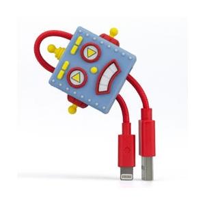 TUNEWEAR TUNEWEAR CableArt ロボット Lightningケーブル 18cm (MFi取得) ブルー TUN-OT-000025c [18cm] 【864】 | TUNEWEAR