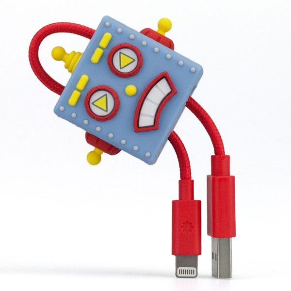 TUNEWEAR TUNEWEAR CableArt ロボット Lightningケーブル 18cm (MFi取得) ブルー TUN-OT-000025c [18cm] 【864】 | TUNEWEAR | 01