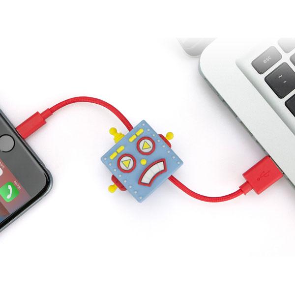 TUNEWEAR TUNEWEAR CableArt ロボット Lightningケーブル 18cm (MFi取得) ブルー TUN-OT-000025c [18cm] 【864】 | TUNEWEAR | 06