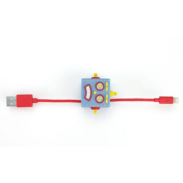 TUNEWEAR TUNEWEAR CableArt ロボット Lightningケーブル 18cm (MFi取得) ブルー TUN-OT-000025c [18cm] 【864】 | TUNEWEAR | 08