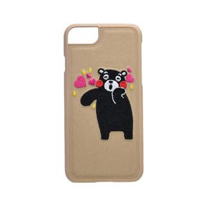 アクロス iPhoneSE2/8/7/6S 刺繍ケース　くまモン　ベージュ AIBC-KUMA02BJ | アクロス