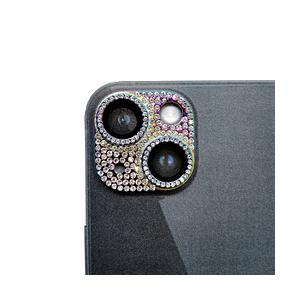 アクロス iPhone 14/14 Plus ラインストーン カメラカバーガラスレインボー 【864】 | アクロス