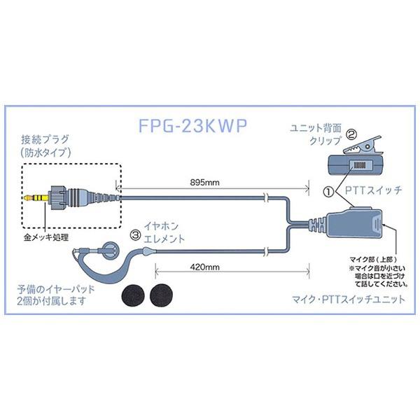 FRC イヤホンマイクPROシリーズ 耳掛けタイプ KENWOOD防水ジャック式対応 FPG-23KWP [振込不可] | FRC | 02