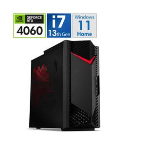 N50-650-F76T/406 ゲーミングデスクトップパソコン Nitro 50(RTX 4060)  ［Windows11 Home /intel Core i7 /メモリ：16GB /SSD：1TB /2024年11月モデル］ | acer