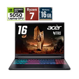 ANV16S-41-A76Y55/E ゲーミングノートパソコン Nitro(RTX 5050) オブシディアンブラック ［16.0型 /Windows11 Home /AMD Ryzen 7 /メモリ：16GB /SSD：512GB … | acer