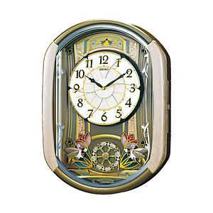 SEIKO からくり時計 【ウェーブシンフォニー】 薄ピンクマーブル模様 RE567G [電波自動受信機能有] | SEIKO