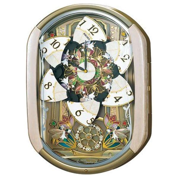 SEIKO からくり時計 【ウェーブシンフォニー】 薄ピンクマーブル模様 RE567G [電波自動受信機能有] | SEIKO | 01