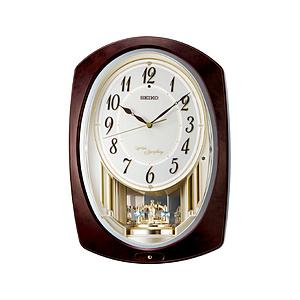 SEIKO からくり時計 【ウェーブシンフォニー】 濃茶マーブル模様 AM265B ［電波自動受信機能有］ | SEIKO
