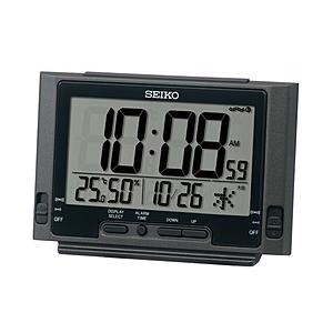 SEIKO 目覚まし時計  黒メタリック SQ320K ［デジタル /電波自動受信機能有］ | SEIKO