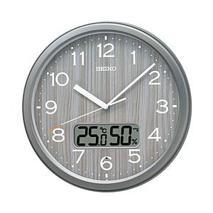 SEIKO 掛け時計 【温度・湿度表示】 グレーメタリック KX273N ［電波自動受信機能有］ | SEIKO