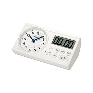 SEIKO 目覚まし時計 【スタディタイム】 白 KR521W ［アナログ・デジタル］ 【864】 | SEIKO